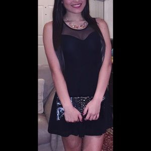 Divided H&M Black Mesh Dress